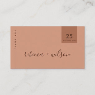 SCANDI RUST PEACH PINK MINIMAL WEDEN DANK VISITENKARTE