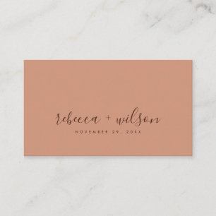 SCANDI RUST PEACH PINK MINIMAL WEDEN DANK VISITENKARTE