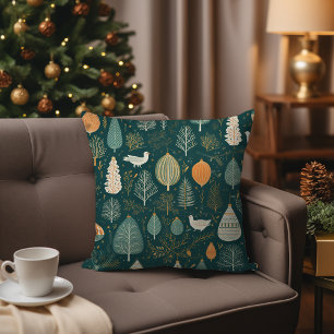 Scandi Sage Green Nordic Hygge Woodland Weihnachte Kissen