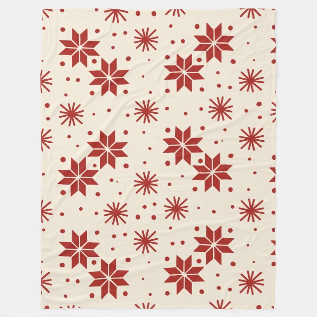 Scandi Starburst Snowflake Fleecedecke (Vorderseite)