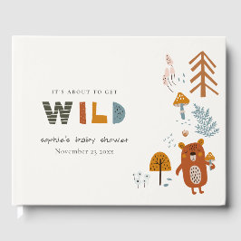 Scandi Wild Tropical Woodland Animals Baby Dusche Gästebuch