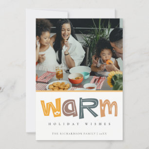 Scandi Yellow Gray Foto Warme Wünsche Weihnachten