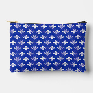 SCANDIA BLAUE GESTRICKTE KLEINE ACCESSOIRETASCHE ZUBEHÖRTASCHE