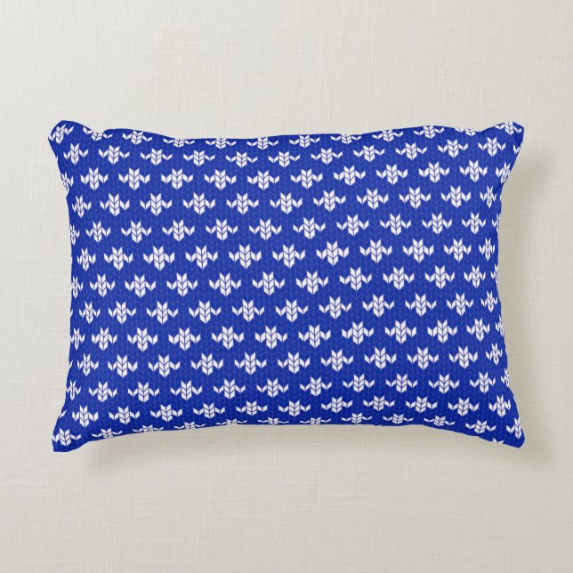 SCANDIA BLUE STRICK Akzent Kissen (Vorderseite)