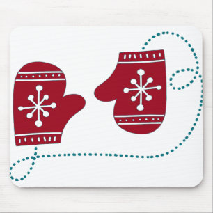 Scandia Christmas Moose Angel Blue and Red Scandia Mousepad