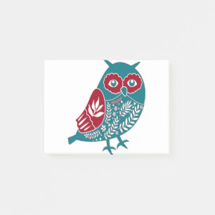 Scandia Christmas Owl Engel Blue and Red Scandia Post-it Klebezettel