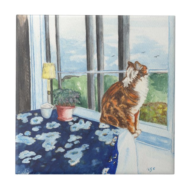 Scandia Katze Fliese (Vorderseite)