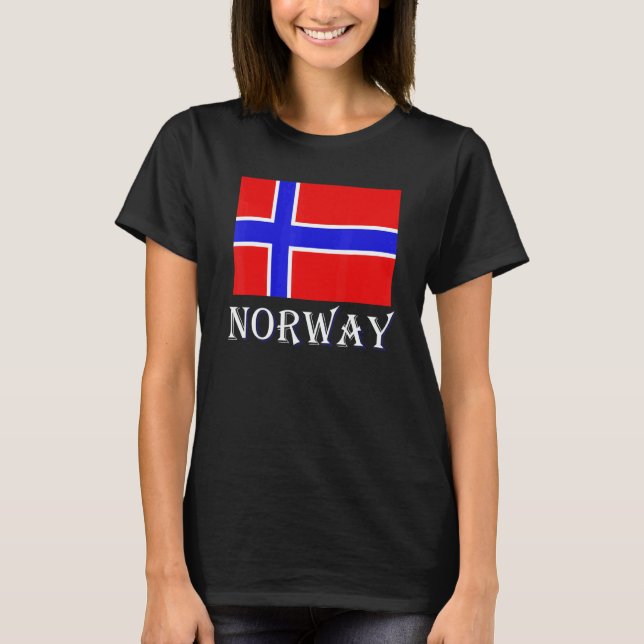 Scandinavia Norwegian Flag Nordic Country Norway T-Shirt (Vorderseite)