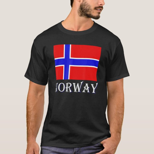 Scandinavia Norwegian Flag Nordic Country Norway T-Shirt (Vorderseite)