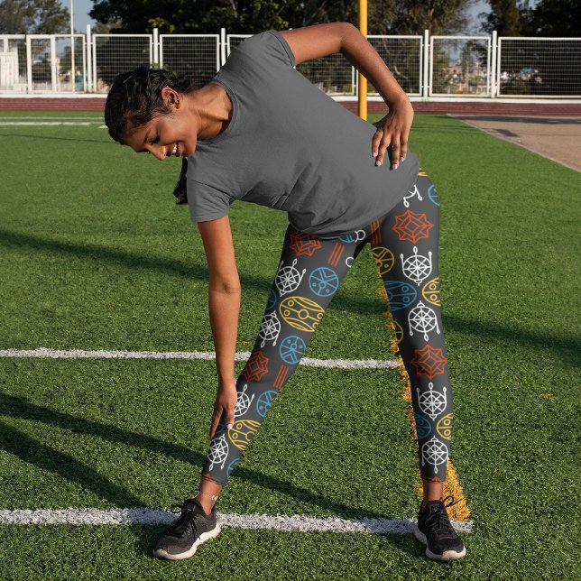 Scandinavian Art Pattern Capri Leggings (Von Creator hochgeladen)