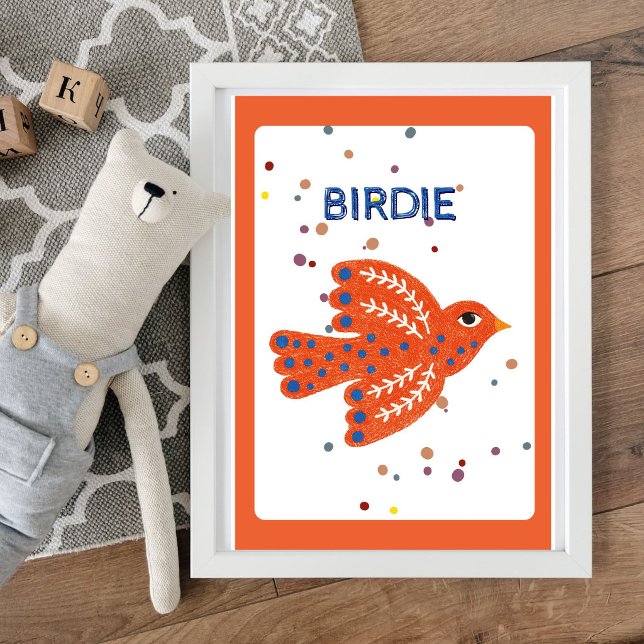 Scandinavian Birdie Kids Wall Art - Person Poster (Von Creator hochgeladen)