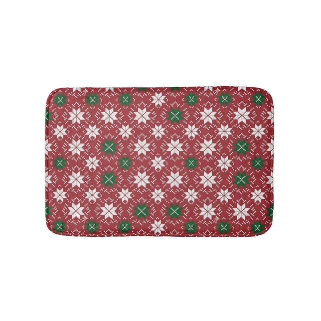Scandinavian Christmas Fair Isle Edition 1 Badematte (Vorderseite)