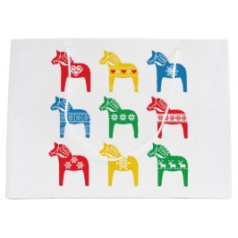 SCANDINAVIAN DALA HORSE GIFT BAG  GROßE GESCHENKTÜTE