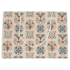 Scandinavian Deer Holiday Große Geschenktüte