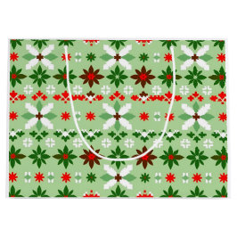 Scandinavian Fair Isle Christmas Große Geschenktüte