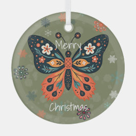 Scandinavian Folk Art Style Ornament Aus Glas