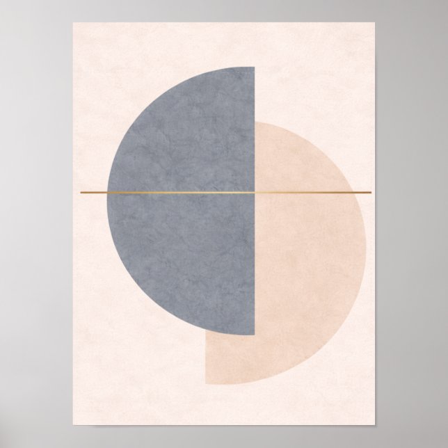 Scandinavian Half Circle Wall Art – Geometric  Poster (Vorne)