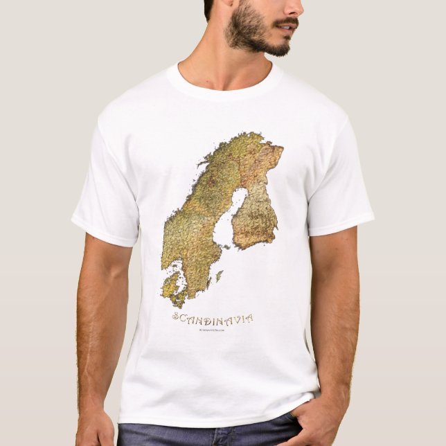 SCANDINAVIAN MAP Ladys's Kurz-Ärmel Top (Vorderseite)