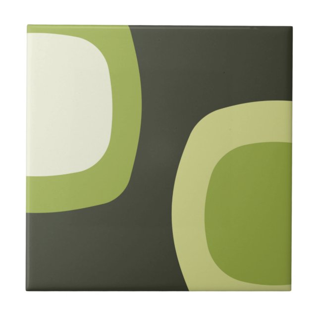 Scandinavian Minimalist Art Chartreuse Fliese (Vorderseite)