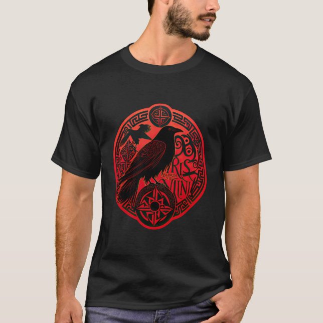 Scandinavian Odin Ravens T-Shirt (Vorderseite)