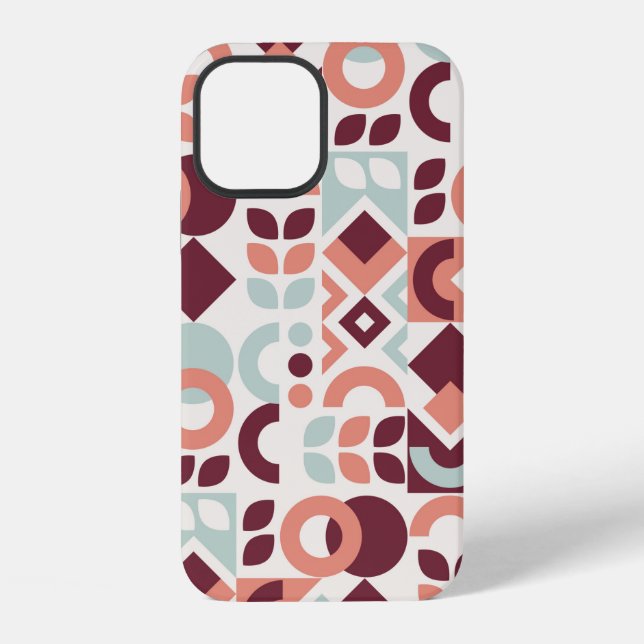 Scandinavian pattern design. Simple modern retro b iPhone Hülle (Rückseite)