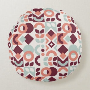 Scandinavian pattern design. Simple modern retro b Rundes Kissen