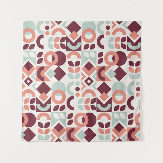 Scandinavian pattern design. Simple modern retro b Wandteppich (Vorderseite)