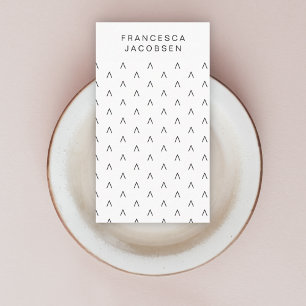 Scandinavian Pattern   Minimalist Scandi Modern Visitenkarte