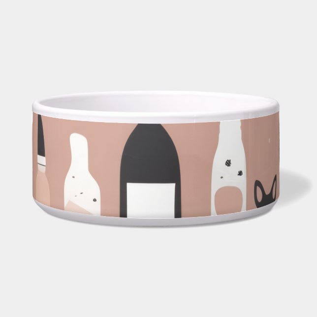 Scandinavian Valentine’s Dog Bowl – Nordic Hearts Napf (Vorderseite)