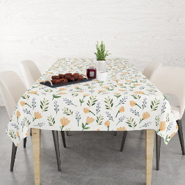 Scandinavian Yellow Floral Tablecloth Tischdecke
