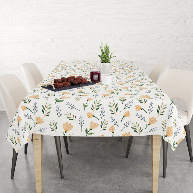 Scandinavian Yellow Floral Tablecloth Tischdecke (Von Creator hochgeladen)