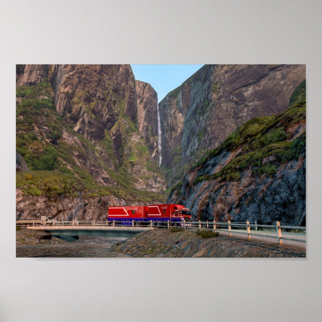 Scania 141 på vej til Honningsvåg, Norge Poster (Vorne)