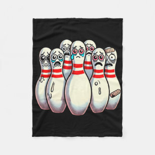 Scanisierte Bowling Buttone Cartoon Fun Bowler Hum Fleecedecke