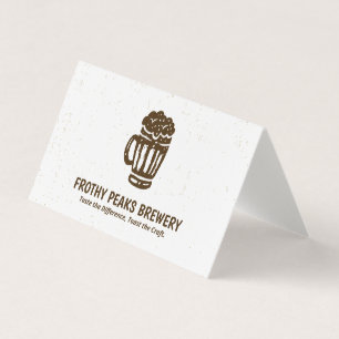 Scannable QR Brauerei geklappt Visitenkarten