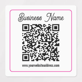 Scannbarer QR-Code mit kursiver Handschrift Etiketten