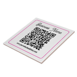 Scannbarer QR-Code mit kursiver Handschrift Fliese