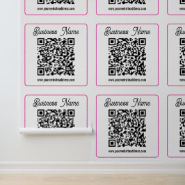 Scannbarer QR-Code mit kursiver Handschrift Tapete