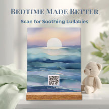 Scannbares Wiegenlied QR-Code Kinderzimmer Kunst