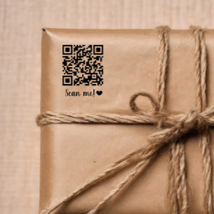 Scanne mich! Herz für deinen QR-Code Permastempel