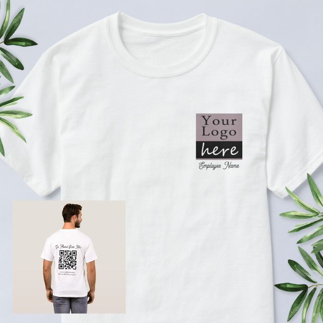 Scanne Mich QR-Code Business Event Dein Logo T-Shi T-Shirt (Von Creator hochgeladen)