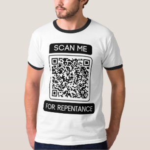 Scanne Mich Zum Reue-QR-Code Herren-Ringer T-Shirt