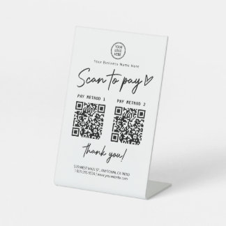 Scannen in Qr-Code Sockelschild