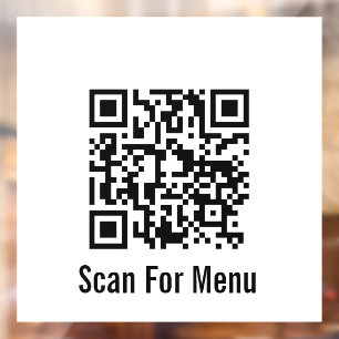 Scannen nach schwarzem und weißem QR-Code im Menü Fensteraufkleber