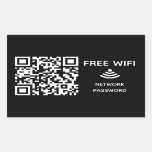 Scannen Sie das kostenlose WiFi Business qm-Codeze Rechteckiger Aufkleber