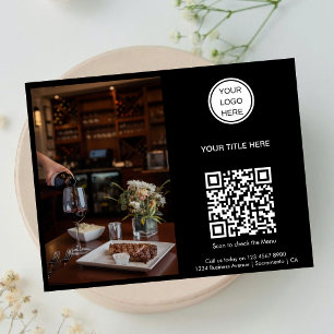Scannen Sie das Menü l Restaurant-Logo Werbe-