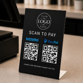 Scannen Sie das QR-Code-Geschäftsschild zum Bezahl Sockelschild