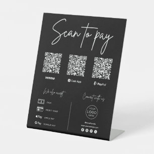 Scannen Sie den QR-Code für das Geschäft Sockelschild