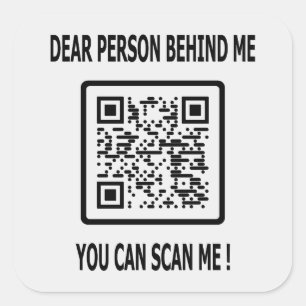 Scannen Sie den QR-Code für Inspiration Quadratischer Aufkleber