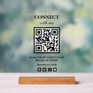 Scannen Sie den QR-Code für mein soziales Wifi-Net Acrylschild
