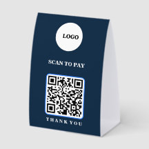 Scannen Sie den QR-Code, um das Tischzelt-Schild z